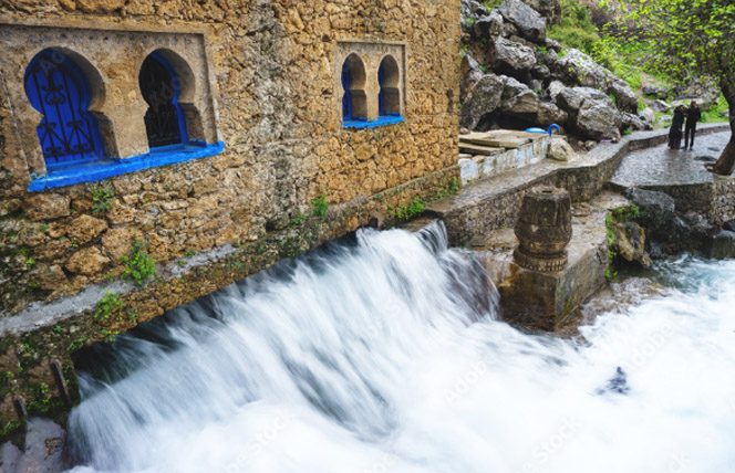 Ras el Maa Waterfall at the Gates of The Blue City Morocco