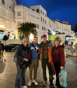 Omar picking up Tangier tour clients from The Continental Hotel