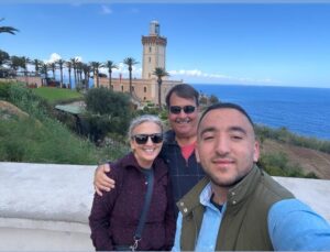 Omar with guests at Historic lighthouse on Coast of Tangier