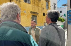 Omar giving a tour at the Tangier Medina