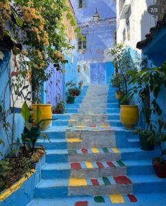 Chefchaouen The Blue City Morocco stair case