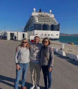 Omar and cruise ship guests at Port of Tangier